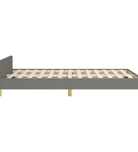 Bettgestell ohne Matratze Dunkelgrau 120x190 cm Stoff