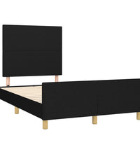 Bettgestell ohne Matratze Schwarz 120x190 cm Stoff