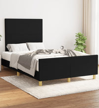 Bettgestell ohne Matratze Schwarz 120x190 cm Stoff