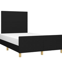 Bettgestell ohne Matratze Schwarz 120x190 cm Stoff