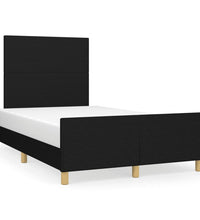 Bettgestell ohne Matratze Schwarz 120x190 cm Stoff