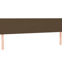Bettgestell ohne Matratze Dunkelbraun 120x190 cm Stoff