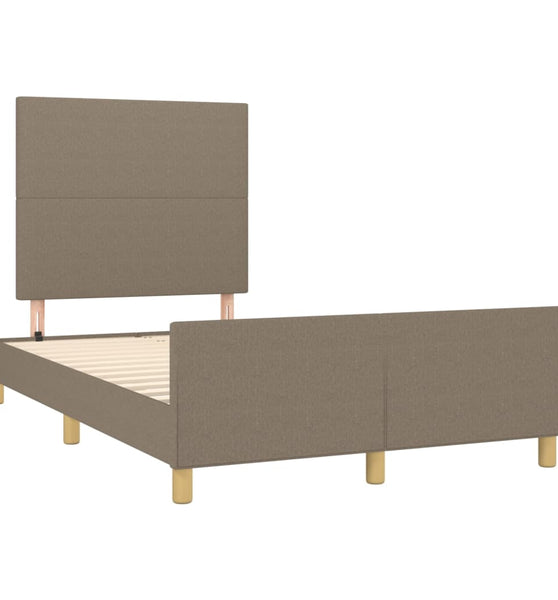 Bettgestell ohne Matratze Taupe 120x190 cm Stoff