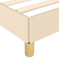 Bettgestell ohne Matratze Creme 120x190 cm Stoff