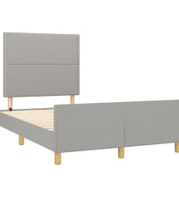 Bettgestell ohne Matratze Hellgrau 120x190 cm Stoff