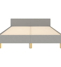 Bettgestell ohne Matratze Hellgrau 120x190 cm Stoff
