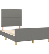 Bettgestell ohne Matratze Dunkelgrau 120x190 cm Stoff