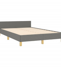 Bettgestell ohne Matratze Dunkelgrau 120x190 cm Stoff