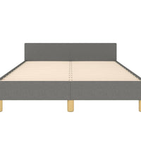 Bettgestell ohne Matratze Dunkelgrau 120x190 cm Stoff