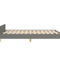 Bettgestell ohne Matratze Dunkelgrau 120x190 cm Stoff