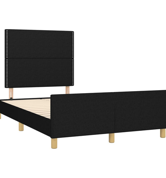 Bettgestell ohne Matratze Schwarz 120x190 cm Stoff