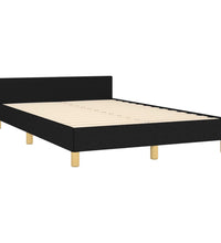 Bettgestell ohne Matratze Schwarz 120x190 cm Stoff