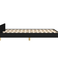 Bettgestell ohne Matratze Schwarz 120x190 cm Stoff