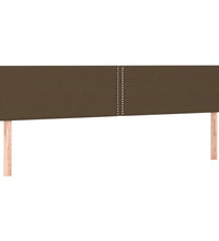 Bettgestell ohne Matratze Dunkelbraun 120x190 cm Stoff