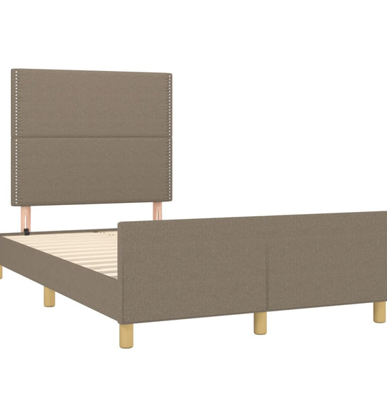 Bettgestell ohne Matratze Taupe 120x190 cm Stoff