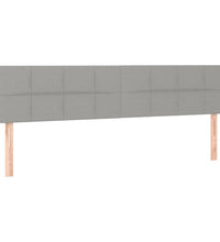 Bettgestell ohne Matratze Hellgrau 120x190 cm Stoff