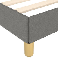Bettgestell ohne Matratze Dunkelgrau 120x190 cm Stoff