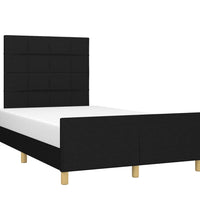 Bettgestell ohne Matratze Schwarz 120x190 cm Stoff