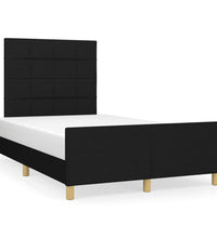 Bettgestell ohne Matratze Schwarz 120x190 cm Stoff
