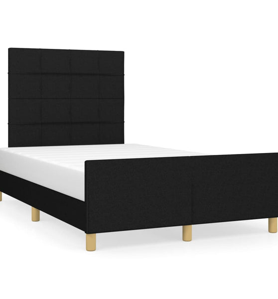 Bettgestell ohne Matratze Schwarz 120x190 cm Stoff