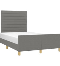 Bettgestell ohne Matratze Dunkelgrau 120x190 cm Stoff