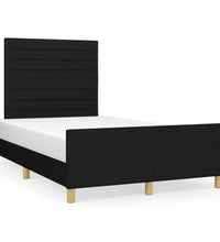 Bettgestell ohne Matratze Schwarz 120x190 cm Stoff