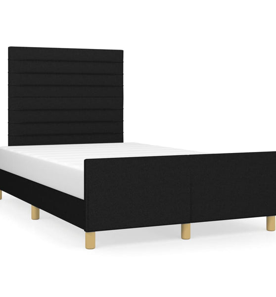 Bettgestell ohne Matratze Schwarz 120x190 cm Stoff