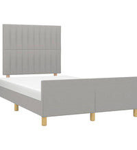 Bettgestell ohne Matratze Hellgrau 120x190 cm Stoff