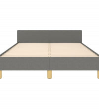 Bettgestell ohne Matratze Dunkelgrau 120x190 cm Stoff