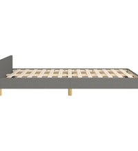 Bettgestell ohne Matratze Dunkelgrau 120x190 cm Stoff