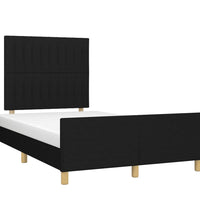 Bettgestell ohne Matratze Schwarz 120x190 cm Stoff