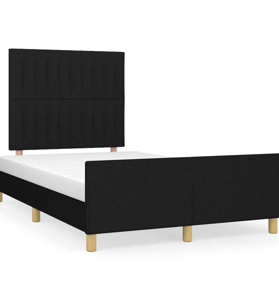 Bettgestell ohne Matratze Schwarz 120x190 cm Stoff