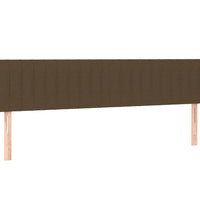Bettgestell ohne Matratze Dunkelbraun 120x190 cm Stoff