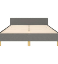Bettgestell ohne Matratze Dunkelgrau 120x190 cm Stoff
