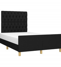 Bettgestell ohne Matratze Schwarz 120x190 cm Stoff