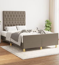 Bettgestell ohne Matratze Taupe 120x190 cm Stoff