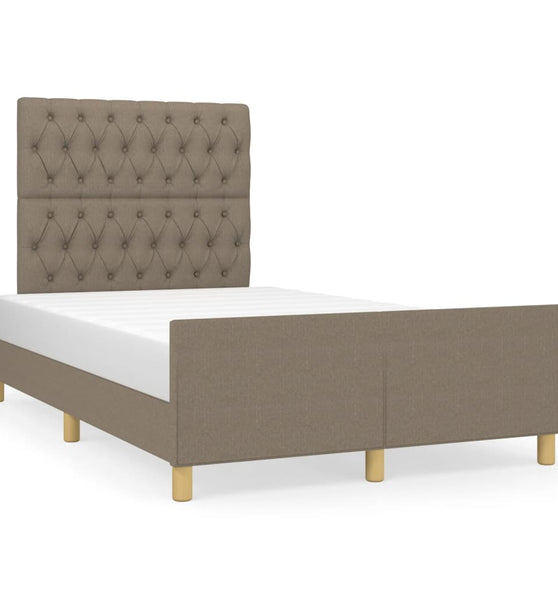 Bettgestell ohne Matratze Taupe 120x190 cm Stoff
