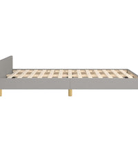 Bettgestell ohne Matratze Hellgrau 120x190 cm Stoff