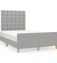 Bettgestell ohne Matratze Hellgrau 120x190 cm Stoff