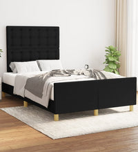 Bettgestell ohne Matratze Schwarz 120x190 cm Stoff