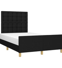 Bettgestell ohne Matratze Schwarz 120x190 cm Stoff