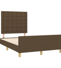 Bettgestell ohne Matratze Dunkelbraun 120x190 cm Stoff