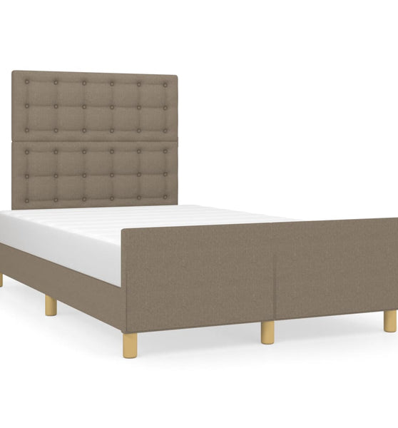 Bettgestell ohne Matratze Taupe 120x190 cm Stoff