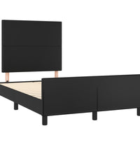 Bettgestell ohne Matratze Schwarz 120x190 cm Kunstleder