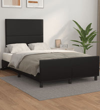 Bettgestell ohne Matratze Schwarz 120x190 cm Kunstleder