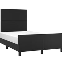 Bettgestell ohne Matratze Schwarz 120x190 cm Kunstleder