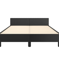 Bettgestell ohne Matratze Schwarz 120x190 cm Kunstleder