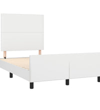 Bettgestell ohne Matratze Weiß 120x190 cm Kunstleder