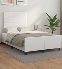 Bettgestell ohne Matratze Weiß 120x190 cm Kunstleder
