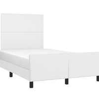 Bettgestell ohne Matratze Weiß 120x190 cm Kunstleder
